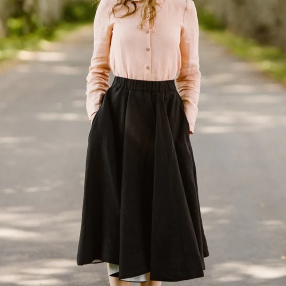 Son de Flor Classic Skirt Black Pansy - Picture 2 of 3
